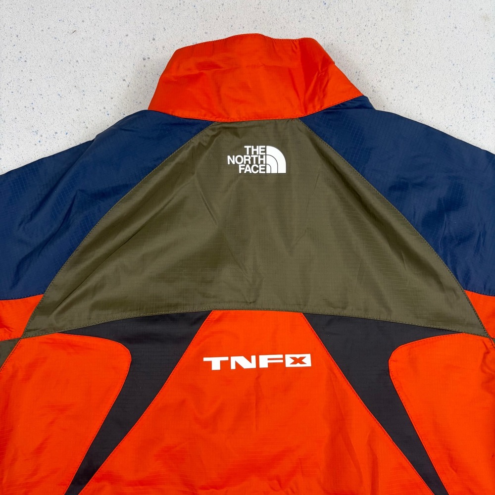 Gorpcore Colorblock Windbreaker North Face Full Zip Jacket Orange Navy TNF X M - Picture 10 of 12